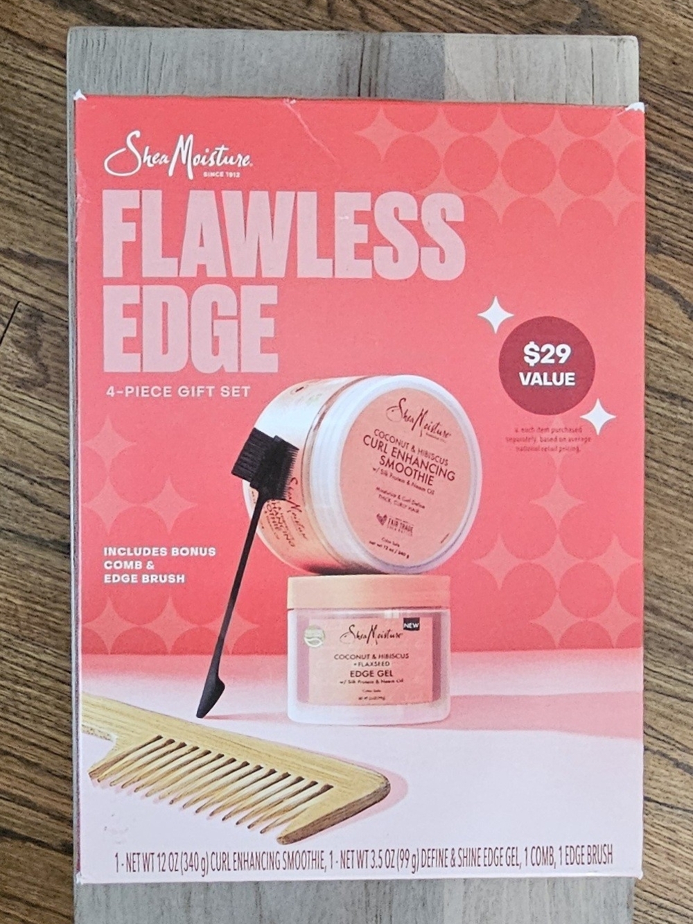 Shea Moisture Flawless Edges Set With CURL ENHANCING SMOOTHIE *BRAND NEW SEALED*